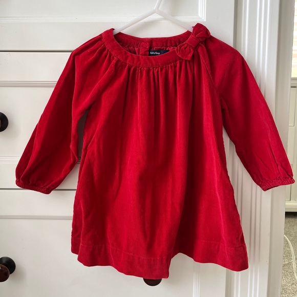Adorable Baby Gap Corduroy dress with bow and matching diaper cover 🎈 - Picture 3 of 9